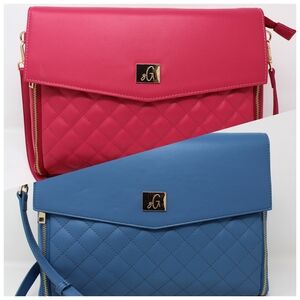 Elegant Pink Or Blue Quilted Women's Bag